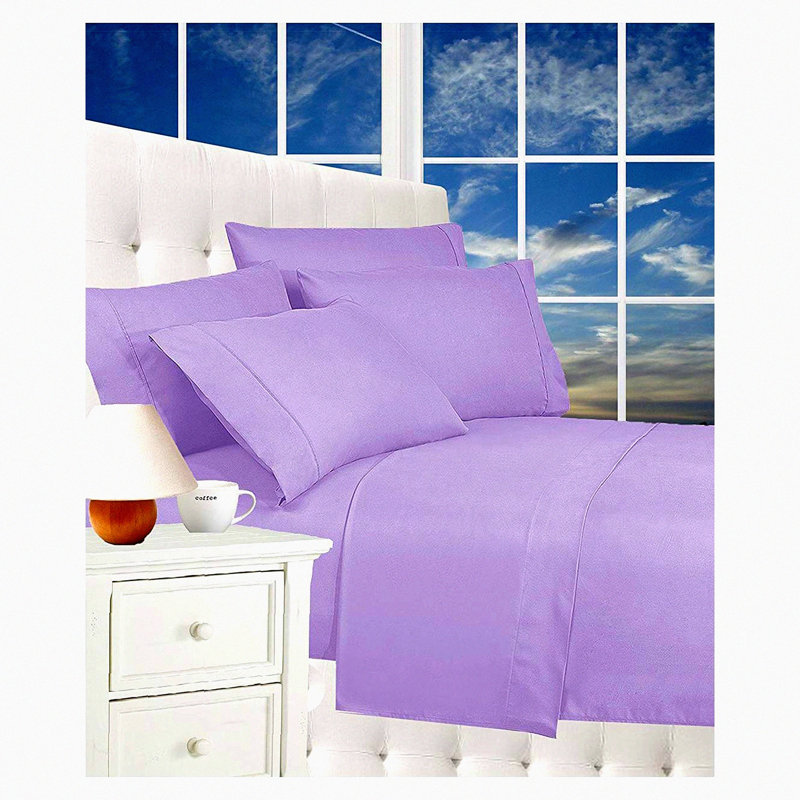 Premier Comfort 1800 Luxury Bedding Set - Wrinkle-Free Sheets with Deep Pockets - Hotel Quality 4-Piece Bed Sheet Set, Pink