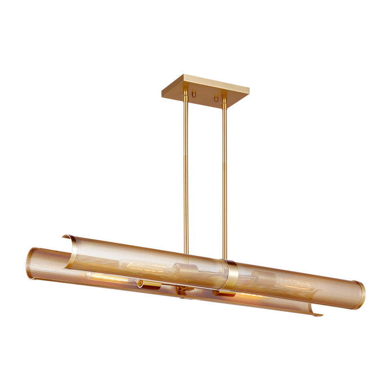 Lustre linéaire moderne à 4 lumières pour îlot de cuisine Sacora