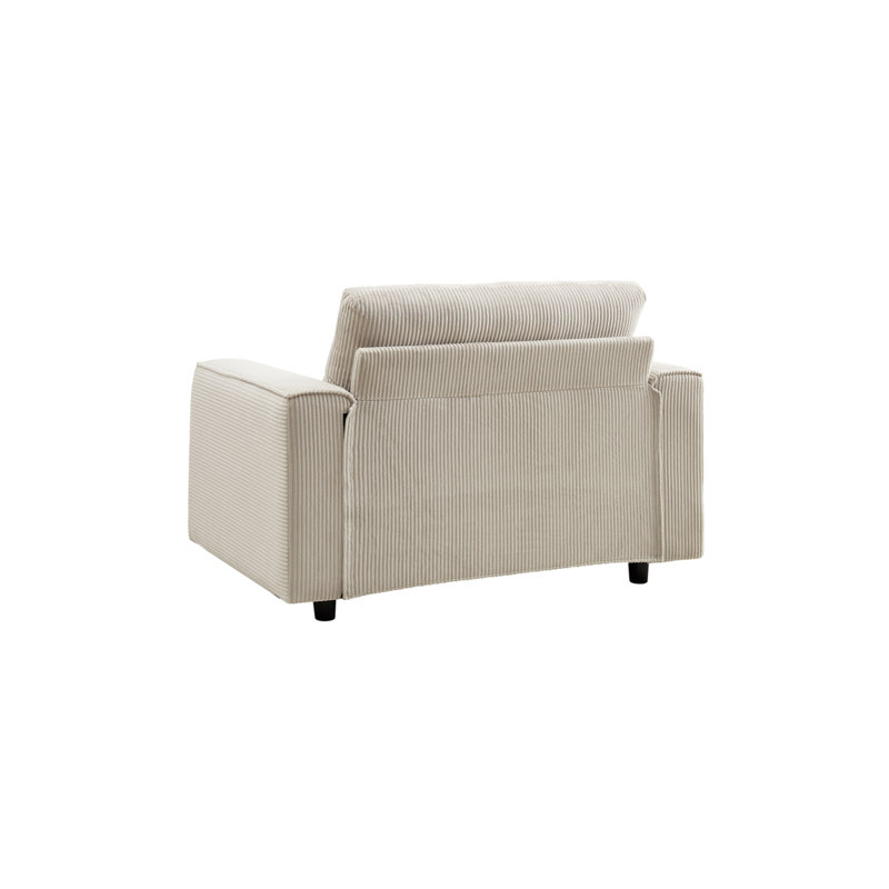Canapé moderne en velours côtelé minimaliste, beige, convenant à un usage quotidien, Beige