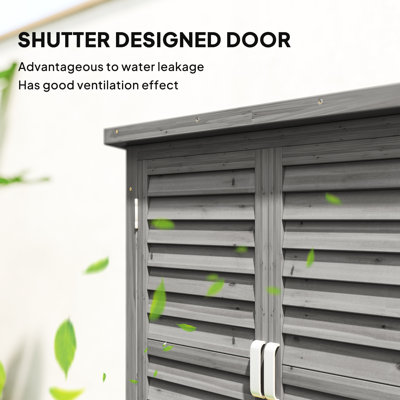 1 ft. 5 in. W x 2 ft. 9 in. D Manufactured Wood Tongue & Groove Flat Tool Shed