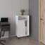 Armoire de base Bryce, organisateur compact, avec une porte, tablettes ouvertes et espace de présentation