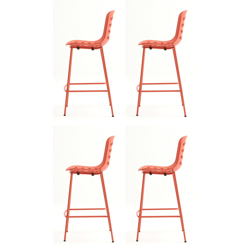 Holi Perforated Counter Stool (Set of 4), Terracotta