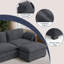 Canapé d'angle modulaire en forme de L de 280 cm (110,2 po) avec poufs combinables à volonté, 2 coussins, canapé-lit profond en velours côtelé à motif de mèche de lanterne pour salon moderne-1898173698-2122139207
