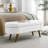 Ottoman Oval Storage Bench,Rubber Wood Legs-490534336
