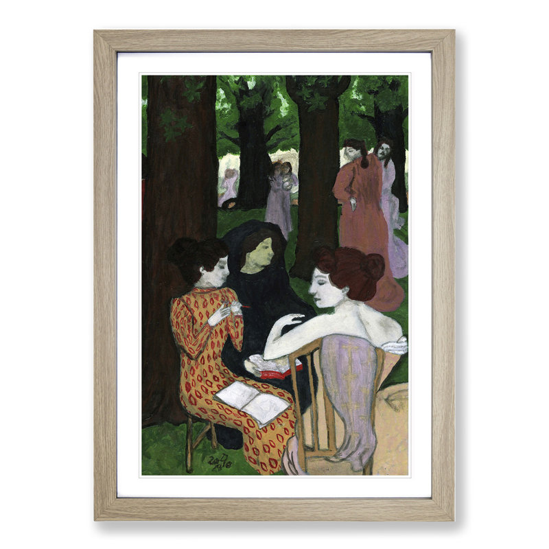 The Muses by Maurice Denis - Picture Frame Painting, 48cm H x 36cm W x 2cm D, Oak Framed