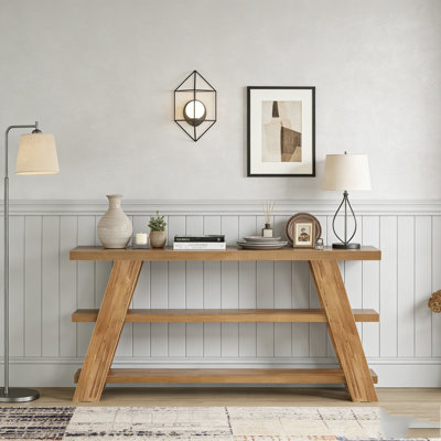 3-Tier Narrow Farmhouse Sofa Foyer Table
