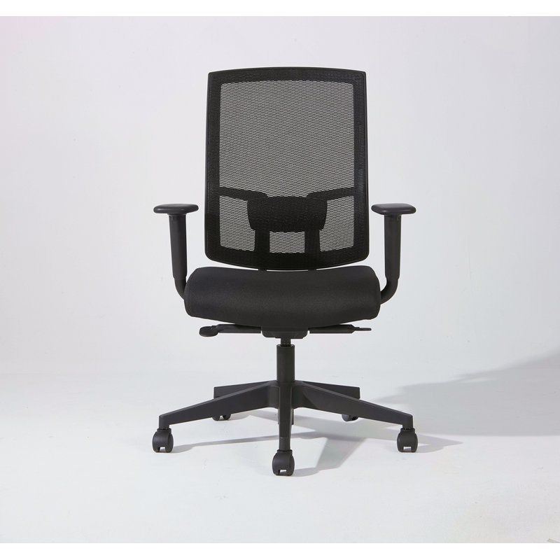 Chaise de bureau ergonomique à dossier haut 27 "en couleur avec accoudoirs Complus