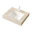 Meuble-lavabo et lavabo de luxe de 61 cm (24 po) pour salle de bain familiale moderne, meuble-lavabo suspendu de style milieu du siècle, meuble-lavabo en pierre frittée