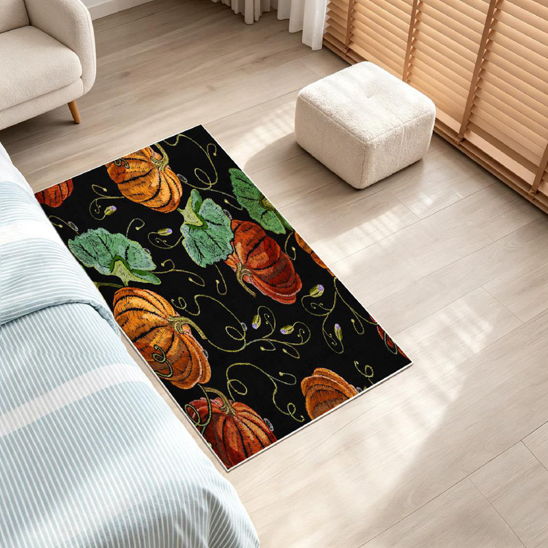 Tapis orange lavable à la machine orange, Rectangle 32" x 47"