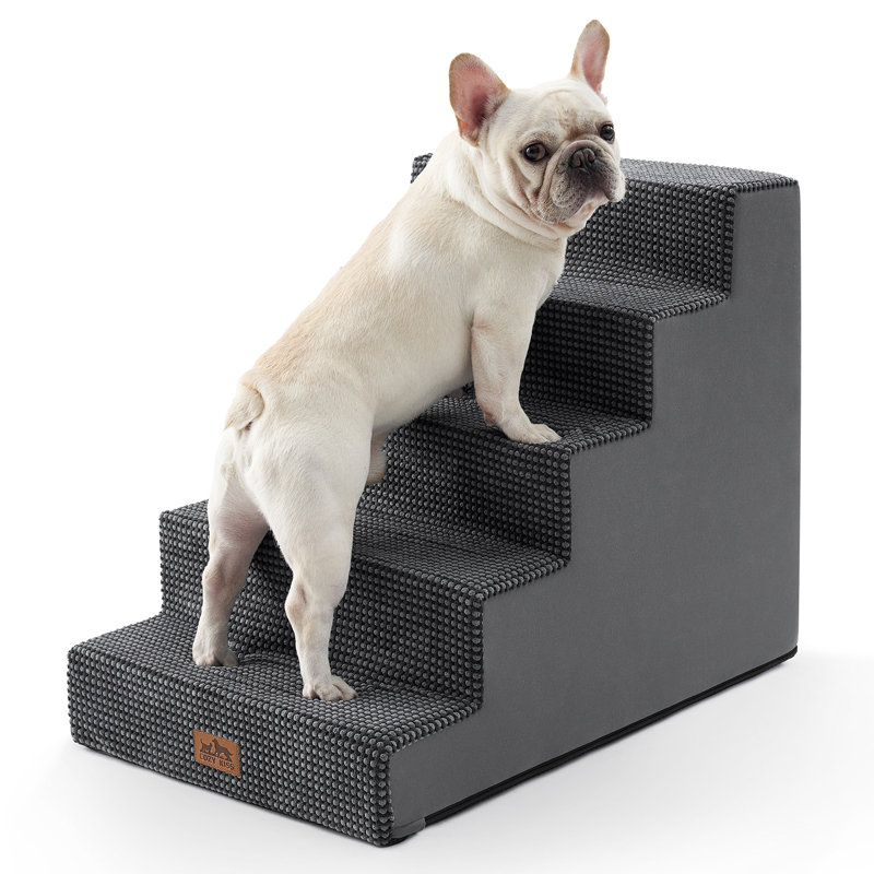 Escaliers 5 étages pour animaux, 5 marches (H 23,6 po x l 19,7 po x P 29,5 po), Gris foncé