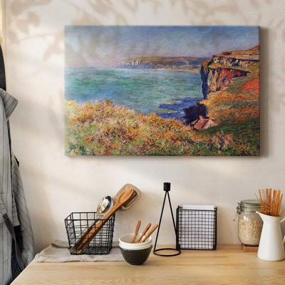 Falaises à Varengeville par Monet-Gallery, toile tendue