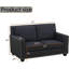 Canapé moderne 57 po avec garniture cloutée et accoudoirs carrés 57 po-1139938859