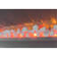 Foyer électrique courbé à l'avant - 5000 / H, 4 couleurs de flamme, télécommande incluse, évent, dessus de table / fixation murale de 4,97 pouces de large, puissance de 1400W, 8 minuteries de lit Ember, fixation murale / plateau de table