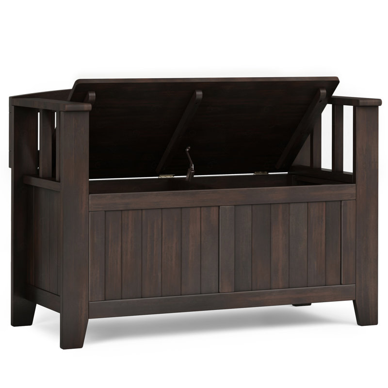 Solid Wood Small Entryway Storage Bench