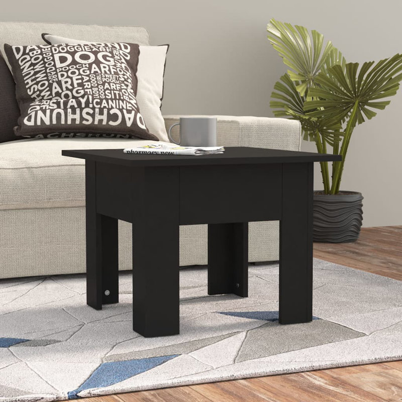 Coffee Table 55x55x42 cm Engineered Wood, Black