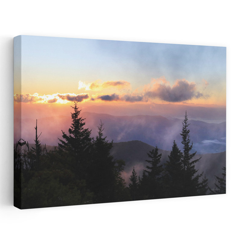 Paysage brumeux au lever du soleil, paysage contemporain contemporain, art, H 32 po x l 48 po