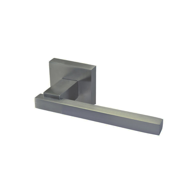 Door Lever, Satin Brass, Double Dummy, 1