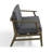 Clinkscales Solid Wood Teak Outdoor Loveseat With Cushion And Arms-114983539-114983538