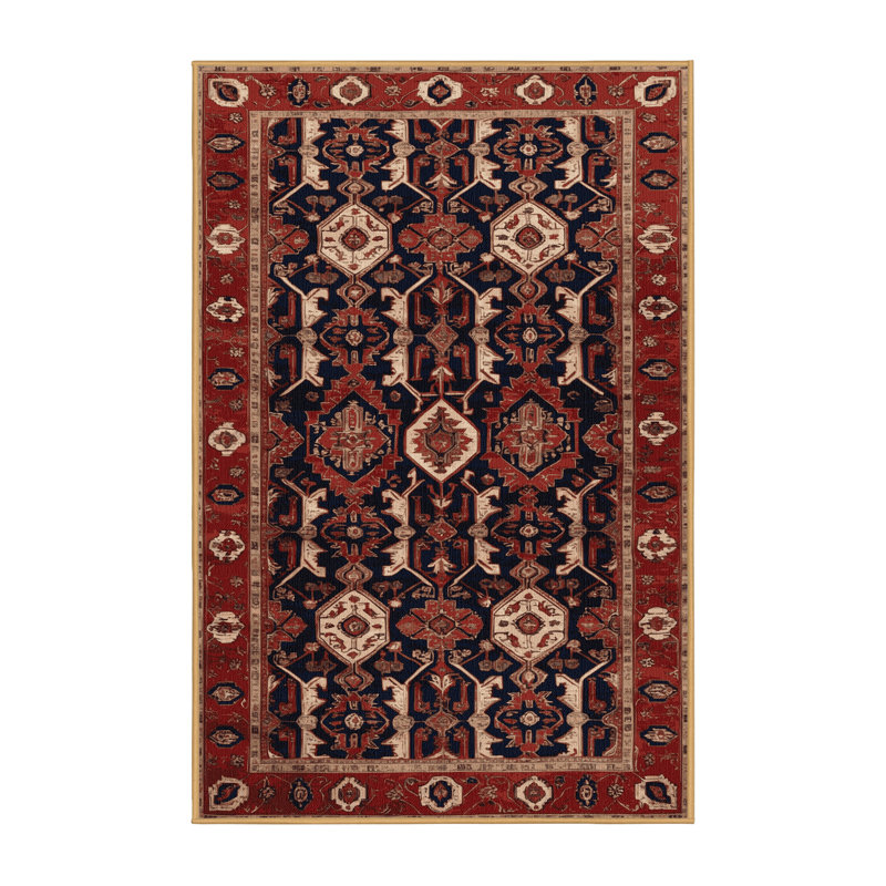 Machine Washable Persian Brown Area Rug, Rectangle 2' x 3'