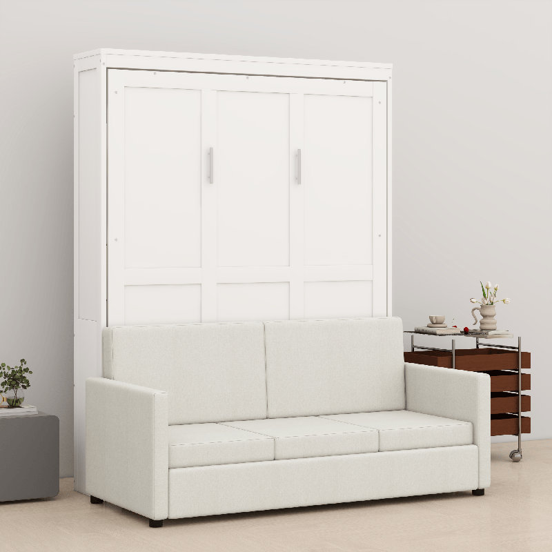Lit escamotable avec coussin Murphy, Blanc
