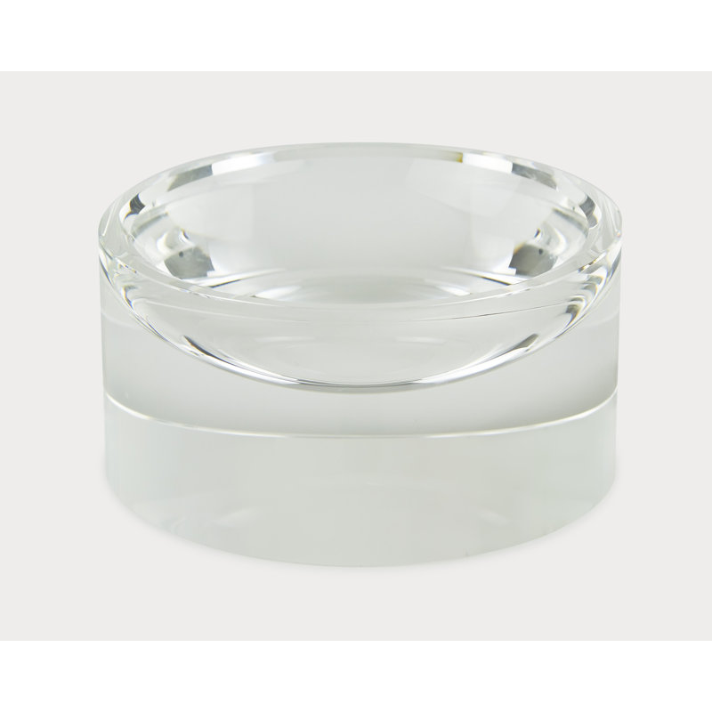 Bol en cristal en verre (grand), H 3 po x l 6 po x P 6 po