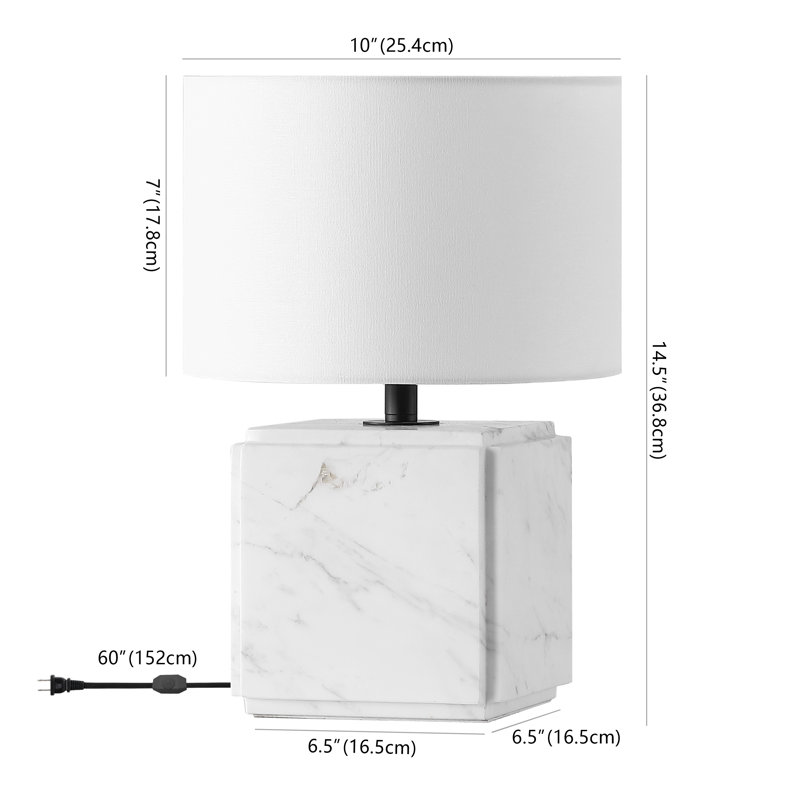 Zahra Standard Table Lamp, White