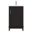 Meuble-lavabo de 20 po avec lavabo, petite armoire de salle de bain avec supports de rangement et porte à fermeture en douceur, meuble-lavabo étroit