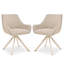 46 cm H Linen Low Back Armchair in Beige-418286129