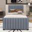 Lit plateforme simple avec revêtement en velours de luxe et lit gigogne compact-1202514682