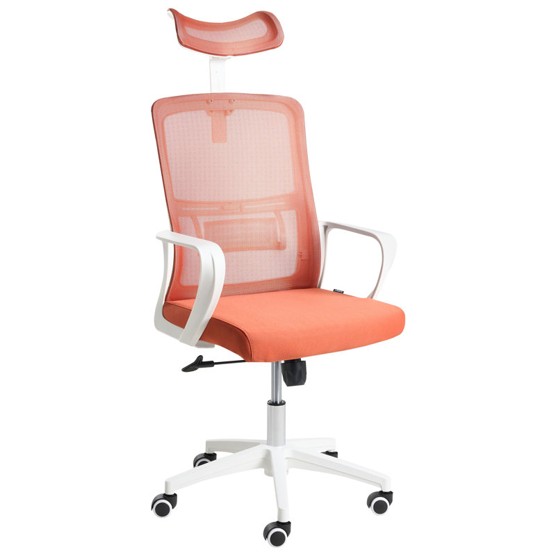 Office Chair with Headrest, Coral
