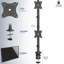 Dual Vertical Monitor Desk Mount