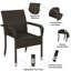 Stackable Outdoor Patio Dining Armchair-1106638216