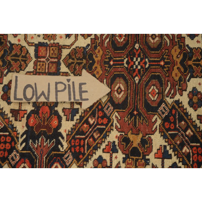 Pre-1900 Antique Vegetable Dye Rug 3x4