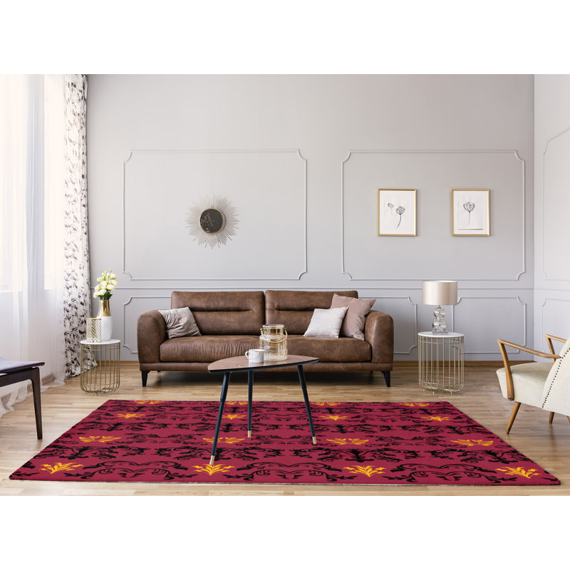 Damask Indoor Rug, Rectangle 8' x 10'