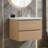 24" Wall-mounted Single Bathroom Vanity With Resin Top, Faucet, Floating Cabinet-2047421320