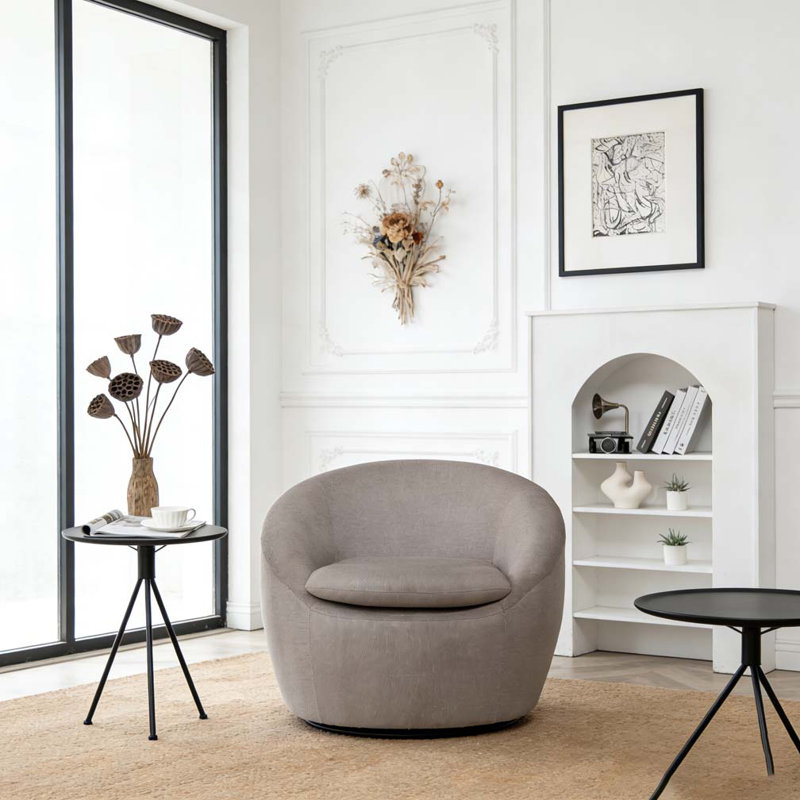 Fauteuil demi-tonneau Modern, Gris