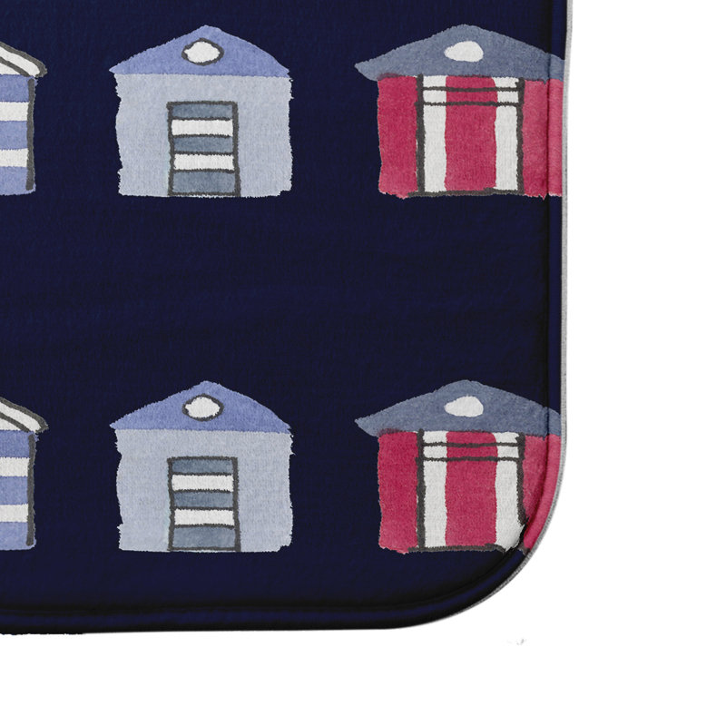 Manford Non-Slip Bath Mat, 24" W x 17" L, Navy