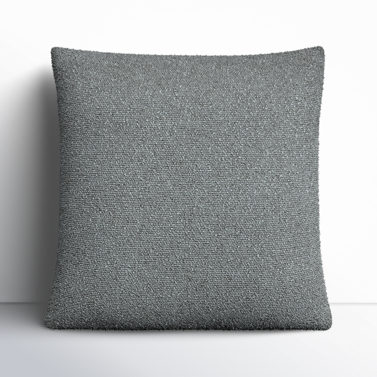 Amalfi Boucle Throw Pillow, 18" x 18", Polyester/Polyfill, Slate