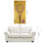 "VVibes Racquet" Frameless Free Floating Reverse Printed Tempered Art Glass Wall Art