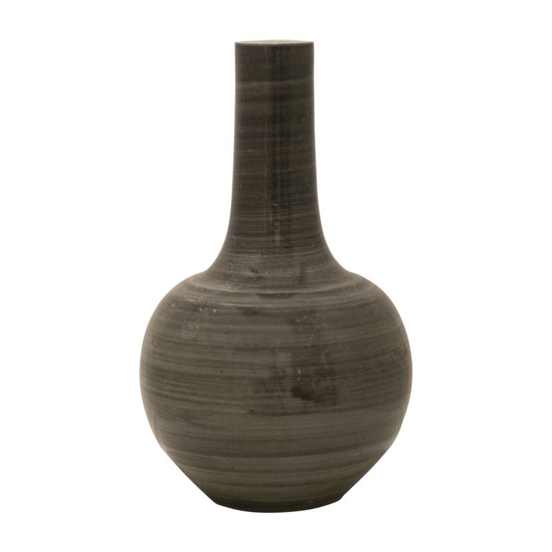 Handmade Table Vase, Iron Gray, 23" H x 14" W x 14" D