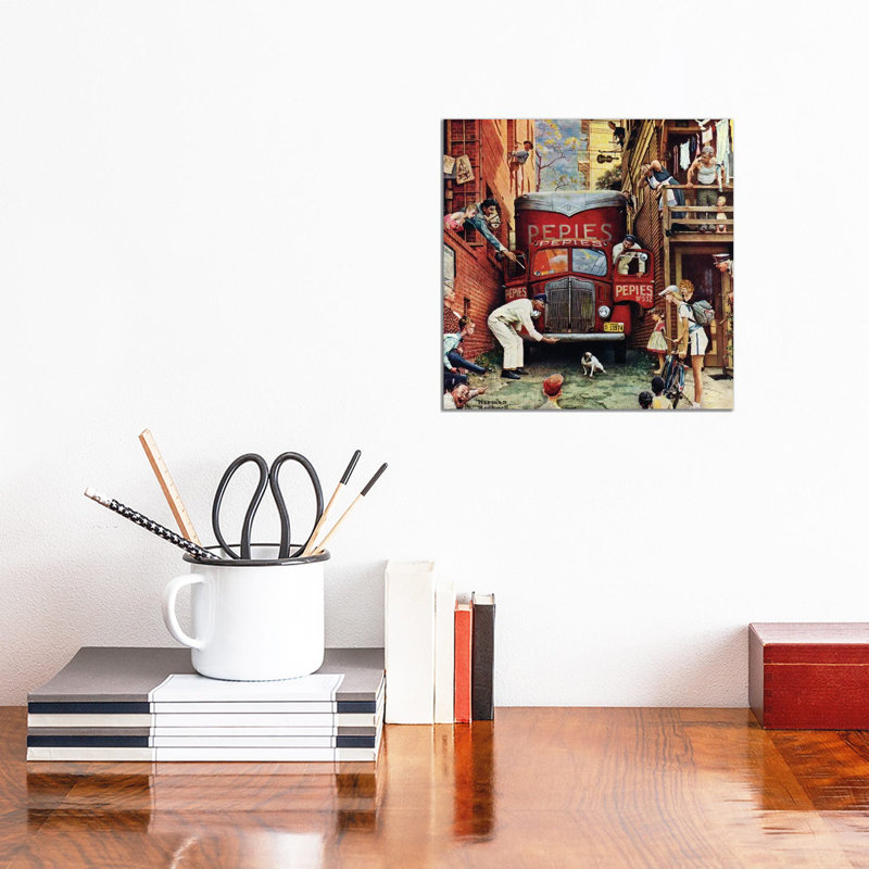 Road Block by Norman Rockwell - Gallery-Wrapped Canvas Giclée on Canvas, Does Not Apply, Wrapped Canvas