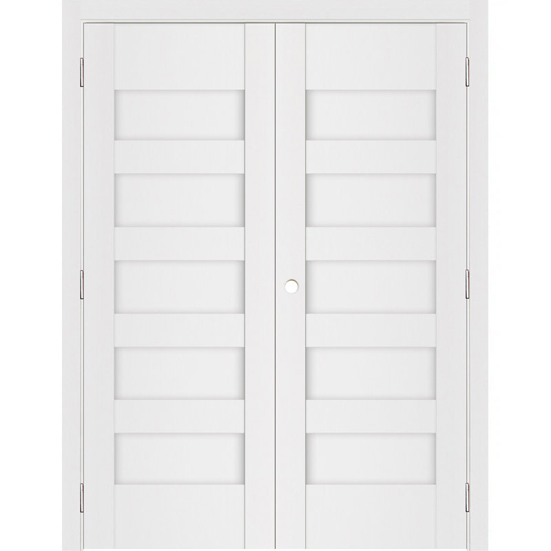 Double porte intérieure stratifiée blanc doux pré-suspendu Stile 040, 36 po x 80 po, Droite / vers l'intérieur