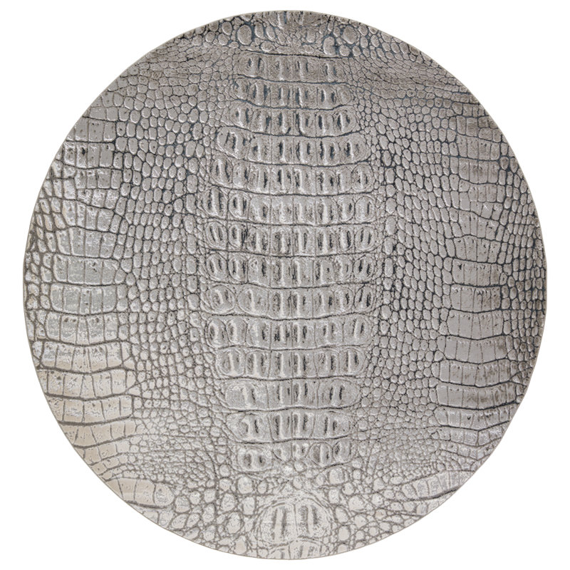 Tapis gris / noir Joshuah, Rond 8 pi