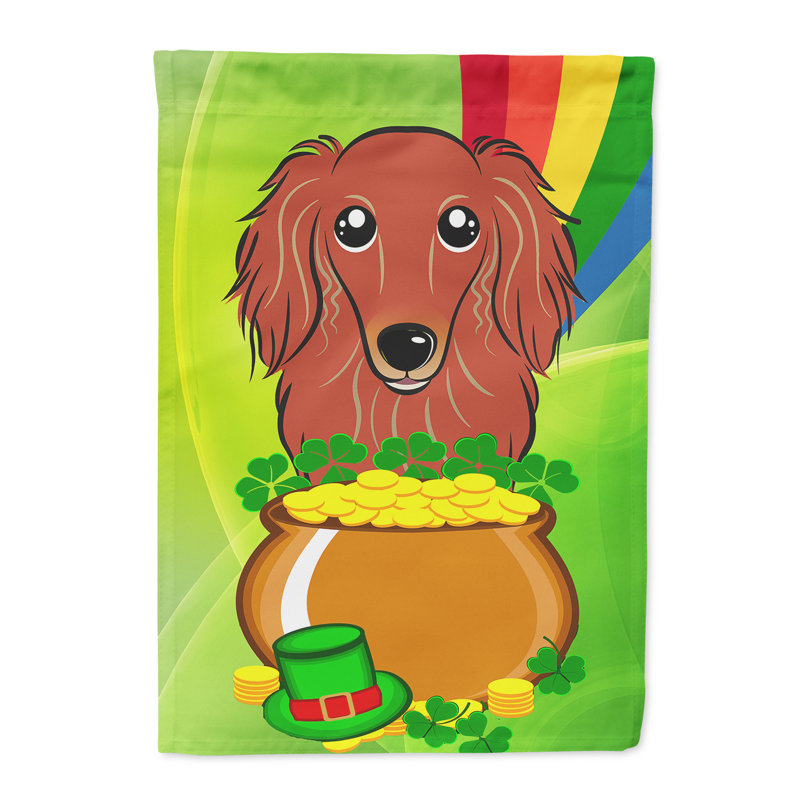 Drapeau de jardin Arella St. Patrick's, Teckel (roux)
