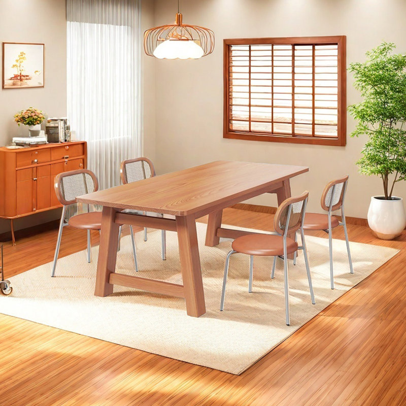 Thickened solid wood dining table set