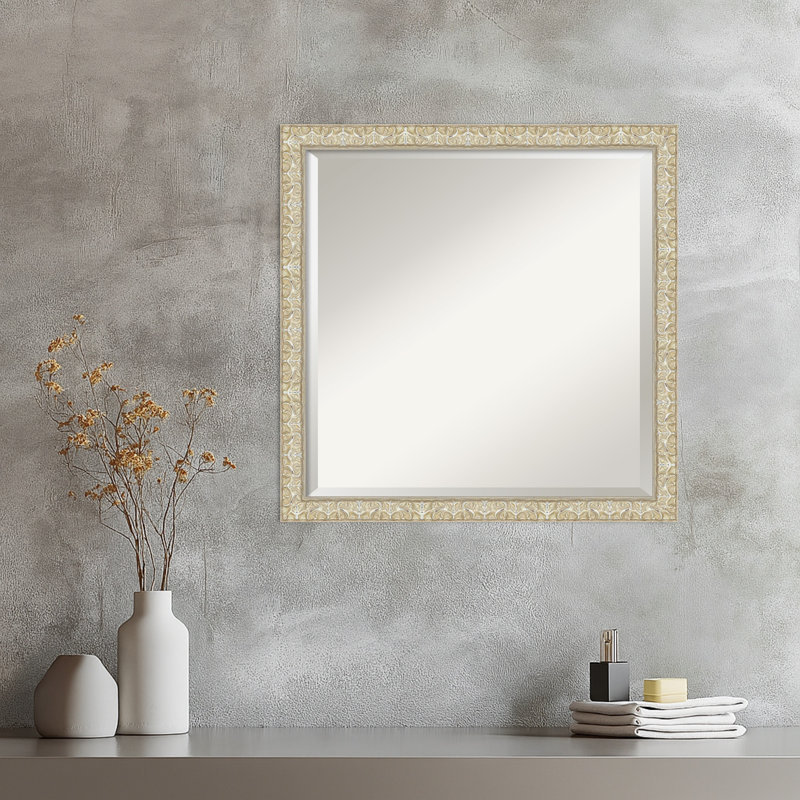 Miroir mural Lila, Argent argent, 22.5" x 22.5"