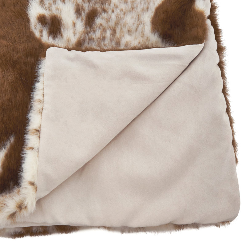 Lait Collection Hand Woven Throw Blanket, Brown
