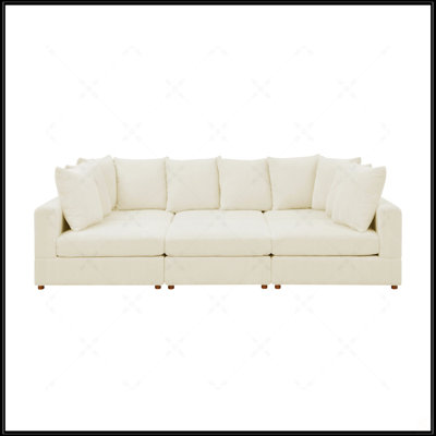 Haven 6-Piece Modular Corduroy Sectional With Comfortable Seating And Modern Design, Perfect For Small And Open Spaces