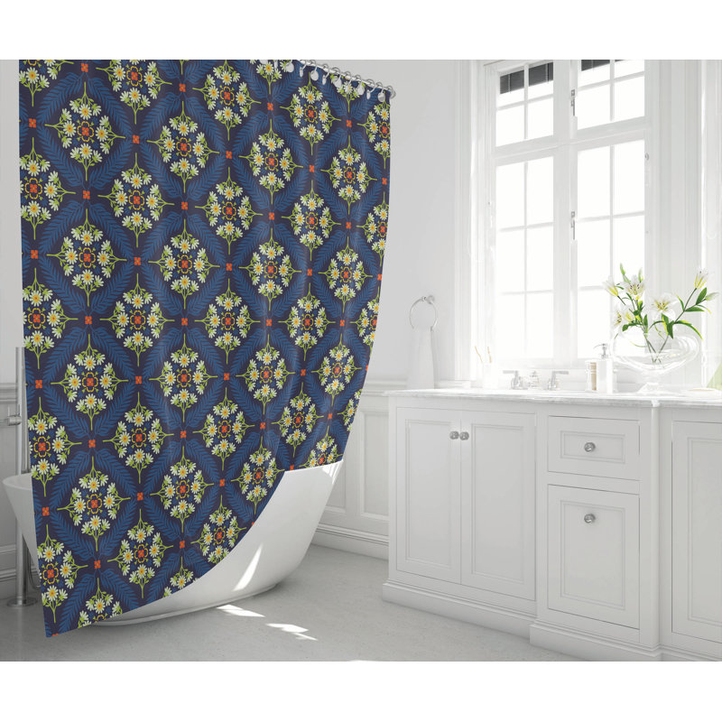 Eden Ultra-Thin Lightweight Shower Curtain, Blue