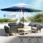 Double Canopy Patio Umbrella With Solar Led Lights, Crank Lift & Air Vents, Outdoor Solar Lighted Umbrella-467260584-467260567